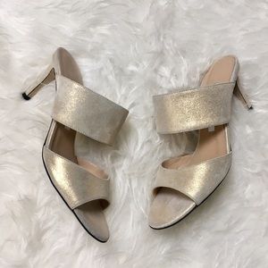 Diane von Furstenberg Metallic Keri Mules